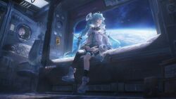  1girl absurdres aqua_eyes aqua_hair hatsune_miku highres konya_karasue long_hair solo twintails vocaloid 
