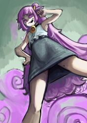  absurdres cow_girl highres looking_at_viewer mole mole_on_cheek mole_on_thigh muu_muyu protomike skirt 