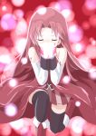  blood closed_eyes darkside eyes_closed hair_down long_hair mahou_shoujo_madoka_magica one_knee praying red_hair redhead sakura_kyouko solo thigh-highs thighhighs 