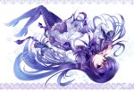  akemi_homura black_eyes black_hair breasts high_heels long_hair lying magical_girl mahou_shoujo_madoka_magica pantyhose pico_(picollector79) purple_eyes shoes solo upside-down very_long_hair 