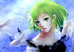  bubble dress fish green_eyes green_hair gumi hazuki_(azana) hazuki_(pixiv499163) underwater vocaloid 