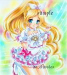  at_classics bow cure_rhythm hair_bow heart long_hair magical_girl marker_(medium) minamino_kanade musical_note precure sample solo staff_(music) suite_precure traditional_media 