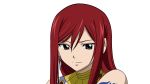  erza_scarlet fairy_tail red_hair redhead transparent vector 