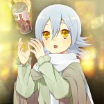  heartcatch_precure! male mami oliver_(heartcatch_precure!) olivier_(heartcatch_precure!) open_mouth precure scarf short_hair white_hair yellow_eyes 