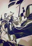  axis_powers_hetalia character_request flag highres long_hair monochrome swinery sword weapon 