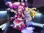  barrier blonde_hair cure_melody cure_rhythm green_eyes houjou_hibiki long_hair magical_girl midriff minamino_kanade pink_hair precure pretty_cure suite_precure suite_pretty_cure thigh-highs thighhighs twintails very_long_hair 