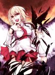  bad_id blonde_hair ex-rumia fangs highres hirayama_tatsu rumia sasaoka_tatsu skirt solo sword the_embodiment_of_scarlet_devil touhou weapon youkai 