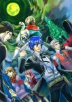  armband blue_eyes blue_hair bow brown_eyes brown_hair coffin evoker grey_hair gun gun_to_head hat iori_junpei kirijou_mitsuru long_hair lowres moon orpheus persona persona_3 red_eyes red_hair redhead ribbon sanada_akihiko school_uniform shidatsu_takayuki shirt short_hair takeba_yukari tartarus weapon 