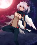  angel canarinu full_moon genderswap highres moon nagisa_kaworu neon_genesis_evangelion plugsuit red_eyes seraph seraphim tabris test_plugsuit twintails white_hair wings 