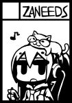  cat cat_on_head chan_co digital_media_player glasses hatsune_miku headphones highres ipod twintails vocaloid 