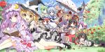  &gt;_&lt; :d ;d apron bat_wings black_hair blonde_hair blue_eyes blue_hair bobby_socks book bow camera cirno crescent cup daiyousei detached_sleeves drinking fang flandre_scarlet flower flying foreshortening frills garden hair_bow hair_flower hair_ornament hands hat head_wings hieda_no_akyuu hong_meiling ice izayoi_sakuya kirisame_marisa koakuma lavender_hair legs looking_at_viewer mary_janes multiple_girls open_book open_mouth outdoors outstretched_arms outstretched_hand patchouli_knowledge petals purple_eyes purple_hair reading red_hair red_rose remilia_scarlet rose rose_petals rumia scarlet_devil_mansion shameimaru_aya shoes side_ponytail sitting smile socks spill spilling spread_arms table takahashi_tetsuya teacup teardrop the_embodiment_of_scarlet_devil tokin_hat touhou waist_apron wings wink xd yellow_eyes youkai 