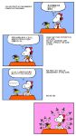  chamupei charles_schulz_(style) comic engrish hakurei_reimu hard_translated highres jojo_no_kimyou_na_bouken kirisame_marisa knife parody peanuts ranguage snoopy ten_desires time_stop touhou translated woodstock the_world 