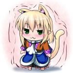  :3 animal_ears blonde_hair cat_ears cat_tail chibi extra_ears green_eyes hoshizuki_(seigetsu) hoshizuki_(seigetu) kemonomimi_mode mizuhashi_parsee puru-see scarf solo tail touhou trembling 