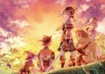  animal_ears armor cloud fantasy floating_island from_behind grass hat lime_odyssey looking_back mouse_ears mouse_tail nature original ornate russel_(yumeriku) scenery short_hair sitting sunset sword tail twilight weapon wizard_hat 