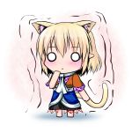  animal_ears blonde_hair cat_ears cat_tail chibi extra_ears hoshizuki_(seigetsu) hoshizuki_(seigetu) kemonomimi_mode mizuhashi_parsee puru-see scarf solo tail touhou trembling 