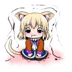  :t animal_ears blonde_hair cat_ears cat_tail chibi extra_ears hoshizuki_(seigetsu) hoshizuki_(seigetu) kemonomimi_mode mizuhashi_parsee pout puru-see scarf solo tail tears touhou trembling 