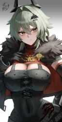 1girl caesar_king_(zenless_zone_zero) cleavage long_hair smile zenless_zone_zero