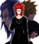  axel black_hair blonde_hair blue_eyes blue_hair green_eyes kingdom_hearts kingdom_hearts_358/2_days red_hair redhead roxas saix scar sk_arashi xion_(kingdom_hearts) yellow_eyes 