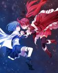  harumi_kazu long_hair mahou_shoujo_madoka_magica miki_sayaka ponytail red_hair redhead sakura_kyouko short_hair thigh-highs thighhighs 