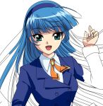  :d anime_coloring blazer blue_eyes blue_hair hairband igapon long_hair magic_knight_rayearth open_mouth partially_colored ryuuzaki_umi school_uniform smile solo white_background 