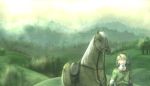  blonde_hair epona hat horse link nature nintendo sword tetsu_(teppei) the_legend_of_zelda twilight_princess weapon 