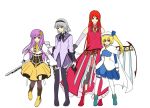  akemi_homura akemi_homura_(cosplay) black_legwear black_pantyhose black_thighhighs blonde_hair blue_eyes braid cape crossover detached_sleeves fingerless_gloves flandre_scarlet gloves grey_hair hair_ornament headband hong_meiling izayoi_sakuya long_hair magical_girl mahou_shoujo_madoka_magica miki_sayaka miki_sayaka_(cosplay) musket pantyhose patchouli_knowledge pleated_skirt polearm ponytail purple_eyes purple_hair red_eyes red_hair redhead sakura_kyouko sakura_youko_(cosplay) skirt sword thigh-highs thighhighs tomoe_mami tomoe_mami_(cosplay) touhou twin_braids vertical-striped_legwear vertical-striped_thighhighs vertical_stripes violet_eyes weapon white_gloves white_legwear white_thighhighs wings 