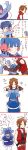  bow comic couple earmuffs genderswap highres kaiko kaito long_image male meiko meito nashi48 scarf short_hair tall_image translation_request vocaloid 