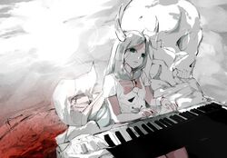  bad_id ex-keine ggael horns instrument kamishirasawa_keine piano skull solo tears touhou 