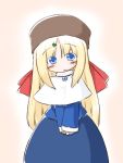  blonde_hair blue_eyes blush fuugetsu_oreha_ikiru hat long_hair open_mouth shanghai_doll solo touhou 