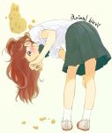  1girl animal_biscuit brown_hair kimi_to_boku long_hair mukamo_(inujita) satou_masaki school_uniform short_hair 