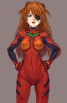  blue_eyes evangelion:_2.0_you_can_(not)_advance evangelion:_3.0_you_can_(not)_redo eyepatch face hair_ornament hands_on_hips long_hair neon_genesis_evangelion open_mouth orange_hair plugsuit rebuild_of_evangelion shikinami_asuka_langley shirabi_(life-is-free) simple_background solo soryu_asuka_langley souryuu_asuka_langley 
