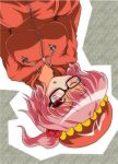  bad_id bespectacled blush breasts glasses hat kawashiro_mitori original pink_hair solo tama_home touhou wink 