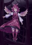  artist_request bare_tree bloomers closed_eyes dress eyes_closed hat kneehighs mary_janes mystia_lorelei night outstretched_arm shoes solo standing touhou tree wafuryavka winged_shoes wings 