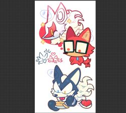  2boys animal_ears art_program_in_frame art_program_request avatar_(sonic_forces) blush chibi chibi_only chinese_commentary commentary_request doodle_inset drooling food fork furry furry_male gadget_the_wolf glasses heart heterochromia highres holding holding_fork infinite_(sonic) jackal_ears kaob1112 male_focus multiple_boys pancake pancake_stack saliva sonic_(series) sonic_forces sparkle speech_bubble spoken_heart tail tail_wagging thinking thought_bubble tongue tongue_out watermark white_background wolf_boy wolf_ears wolf_tail 