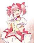  bad_id bubble_skirt choker closed_eyes eyes_closed gloves kaname_madoka magical_girl mahou_shoujo_madoka_magica open_mouth pink_hair puffy_sleeves short_hair short_twintails smile twintails white_gloves 