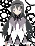  akemi_homura bad_id black_hair gears hairband long_hair mahou_shoujo_madoka_magica miracle pantyhose purple_eyes solo violet_eyes 