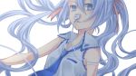  blue_hair cable cord hatsune_miku long_hair plug twintails vocaloid yayoi_(egoistic_realism) 