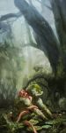  fantasy highres hong_(arasian) hong_yun_ji lamia medusa monster_girl original scenery tentacle tentacles 