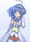  aro_(charged_time_out) bad_id blue_hair face glasses hairband jewel_pet_tinkle jewelpet_(series) jewelpet_tinkle labcoat pink_eyes sara_(jewel_pet) sara_(jewelpet) sara_(jewelpet_tinkle) school_uniform skirt solo 