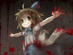  alice_margatroid alice_margatroid_(pc-98) blonde_hair blood crazy_eyes creepy fred04142 grin hairband outstretched_arms smile solo spread_arms touhou touhou_(pc-98) yandere yellow_eyes 