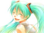  bad_id closed_eyes eyes_closed hatsune_miku kisaragi19 open_mouth smile turning twintails vocaloid 