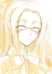  fushimi_chihiro glasses long_hair persona persona_3 ribbon segami_daisuke smile solo 