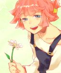  flower hair_up open_mouth overalls pink_hair porori_(v1869v) star star_driver you_mizuno 