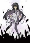  akemi_homura bad_id black_hair hairband highres long_hair magical_girl mahou_shoujo_madoka_magica pantyhose purple_eyes solo vanish-crow violet_eyes 