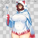  blush brown_eyes brown_hair chubby cosplay fat final_fantasy final_fantasy_tactics hips huge_breasts matsuri_(teriyaki) multicolored_hair original plump solo teriyaki thick_thighs thighs two-tone_hair white_mage white_mage_(cosplay) white_mage_(fft) wide_hips 