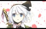  face konpaku_youmu letterboxed mutsuki solo surprised touhou 