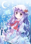  1girl hat long_hair murasaki-neko patchouli_knowledge purple_hair solo touhou violet_eyes 