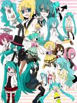  aqua_eyes aqua_hair blonde_hair cat chibi colorful_x_melody_(vocaloid) earmuffs fang hat hatsune_miku highres kagamine_len kagamine_rin kasane_teto kocchi_muite_baby_(vocaloid) koi_wa_sensou_(vocaloid) long_hair megurine_luka meiko miki miki_(vocaloid) miracle_paint_(vocaloid) niboshi project_diva project_diva_2nd sf-a2_miki smile songover thighhighs top_hat twintails utau vocaloid wink yellow_(vocaloid) 