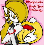  alice_margatroid_(cosplay) blonde_hair crossover gallade gardevoir k.margatroid kirisame_marisa_(cosplay) no_humans pokemon touhou 