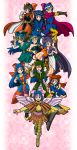  anklet armor asymmetrical_clothes asymmetrical_clothing bandana bandanna belt blue_eyes blue_hair blush boots bow bracelet cape circlet closed_eyes cosplay detached_sleeves dragon_quest dragon_quest_i dragon_quest_ii dragon_quest_iii dragon_quest_iv dragon_quest_ix dragon_quest_v dragon_quest_vi dragon_quest_vii dragon_quest_viii earrings eyes_closed fingerless_gloves flora gloves goggles hair_bow halo hat helmet hero_(dq1) hero_(dq1)_(cosplay) hero_(dq4) hero_(dq4)_(cosplay) hero_(dq5) hero_(dq5)_(cosplay) hero_(dq6) hero_(dq6)_(cosplay) hero_(dq7) hero_(dq7)_(cosplay) hero_(dq8) hero_(dq8)_(cosplay) heroine_(dq4) heroine_(dq4)_(cosplay) heroine_(dq9) heroine_(dq9)_(cosplay) highres jewelry long_hair nika_(20090103-sta) prince_of_lorasia prince_of_lorasia_(cosplay) roto roto_(cosplay) single_glove skirt smile thigh-highs thighhighs turban wings wink 